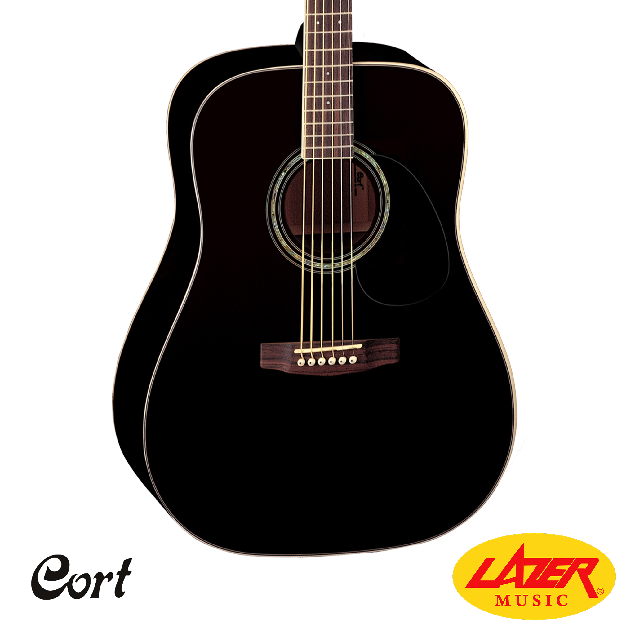 Cort Earth100 Acoustic Guitar (Black)
